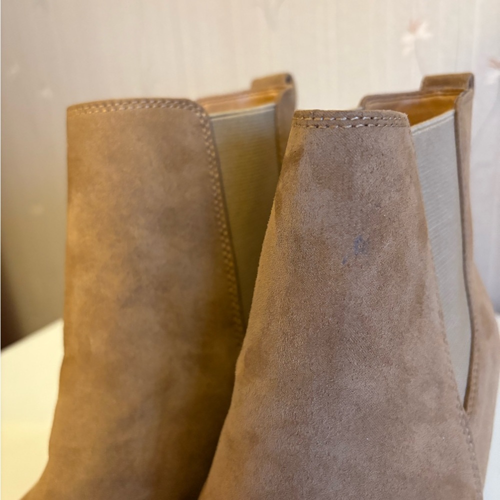 NEW J.Crew Microsuede Walnut Heeled Boots Women’s Size 10 - Picture 5 of 10